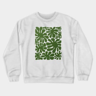 Abstract green flowers Crewneck Sweatshirt